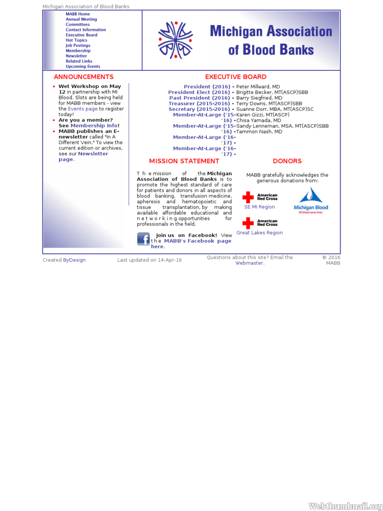 More information about "Michigan Association of Blood Banks"